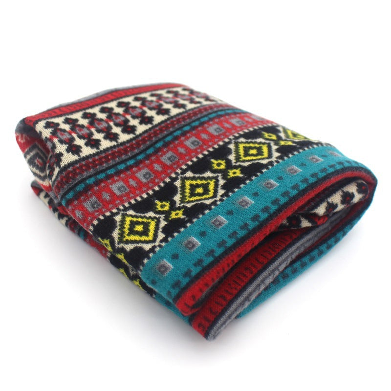 Reversible Plaid Neck Gaiter Beanie - Cashmere-Style Winter Balaclava for Cold Weather Protection