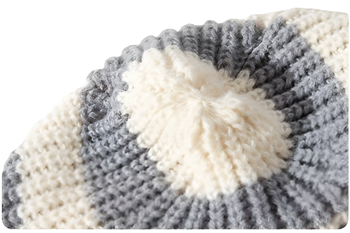 Warm Winter Vibes: Thick Striped Knit Hat - Retro Chic, Versatile Style, Generous Head Fit, Loose and Cozy, Fashion Forward Woolen Beanie