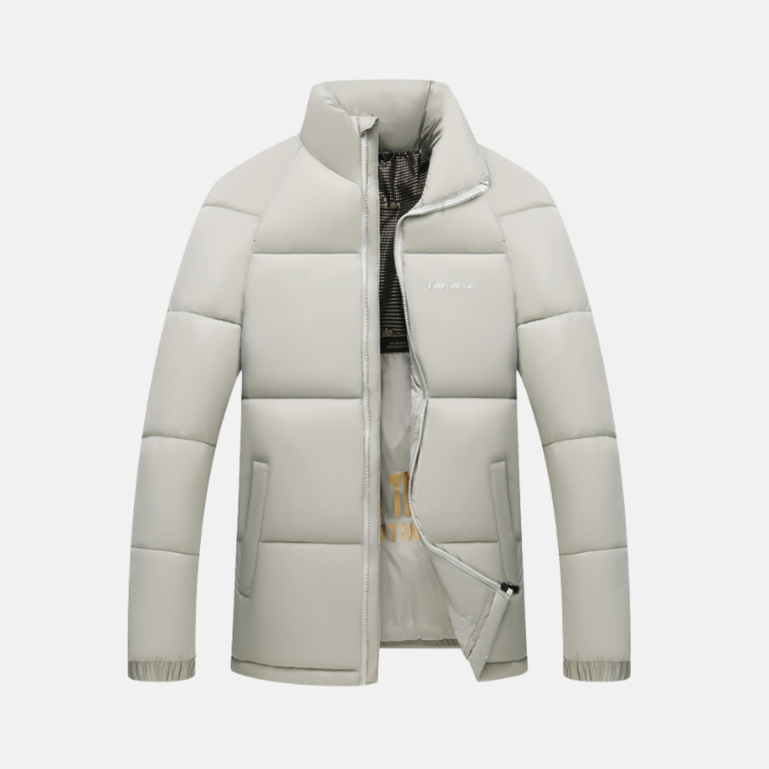 Warm Men's Puffer Jacket Full Zip