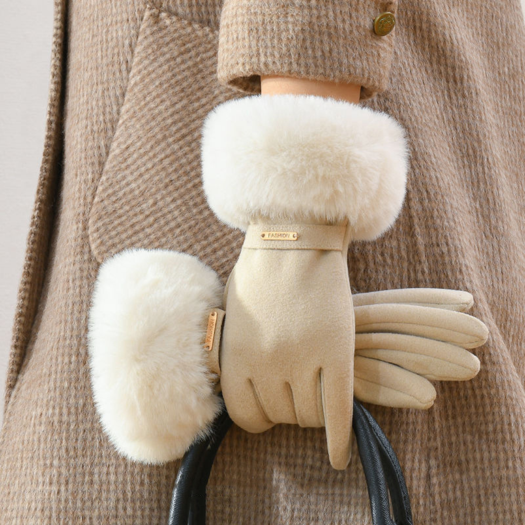 Warm Women's Winter Gloves with Soft Fur Lining