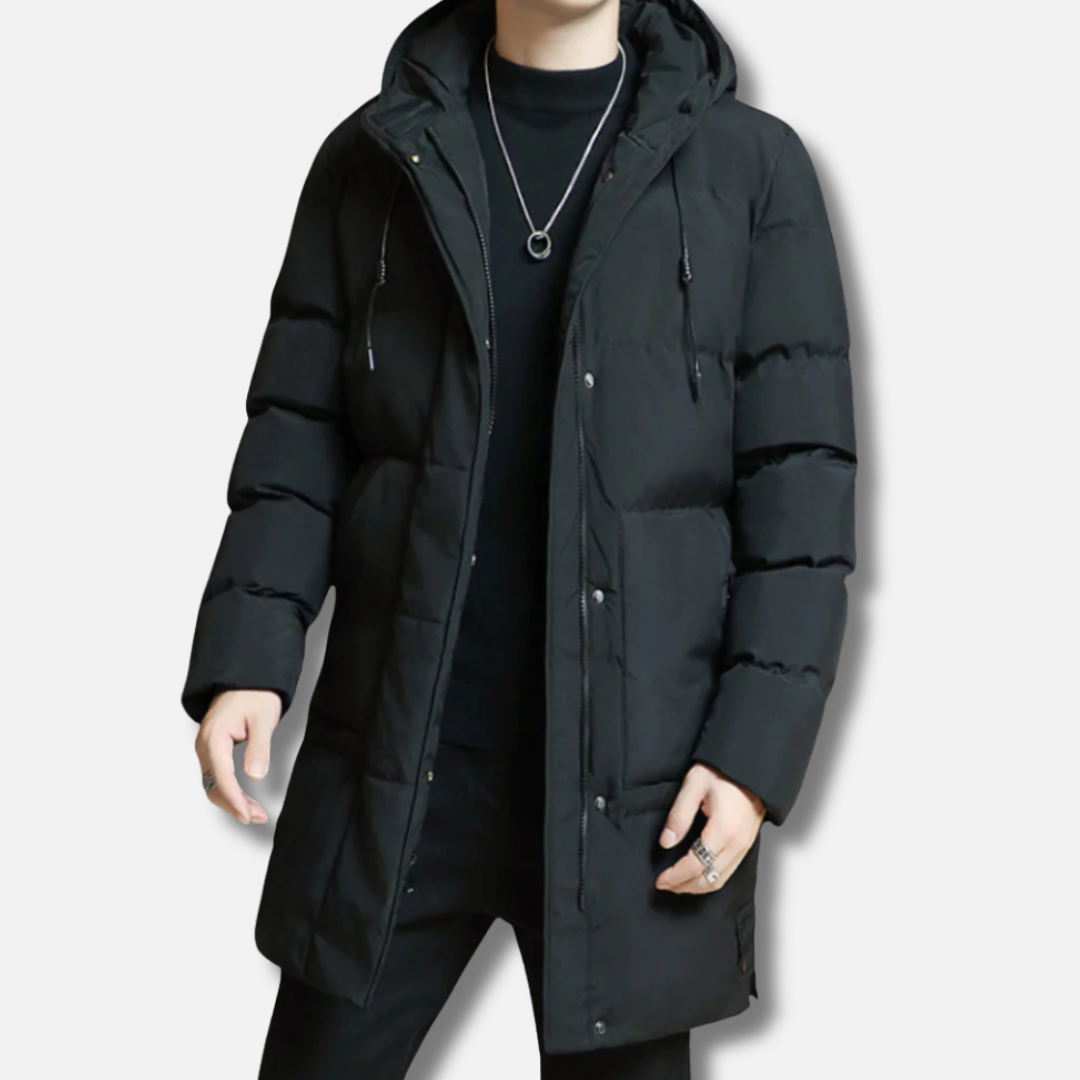 Warm Quilted Down Hooded Jacket