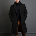 Classic Wool Fitted Coat | Notch Lapel Overcoat