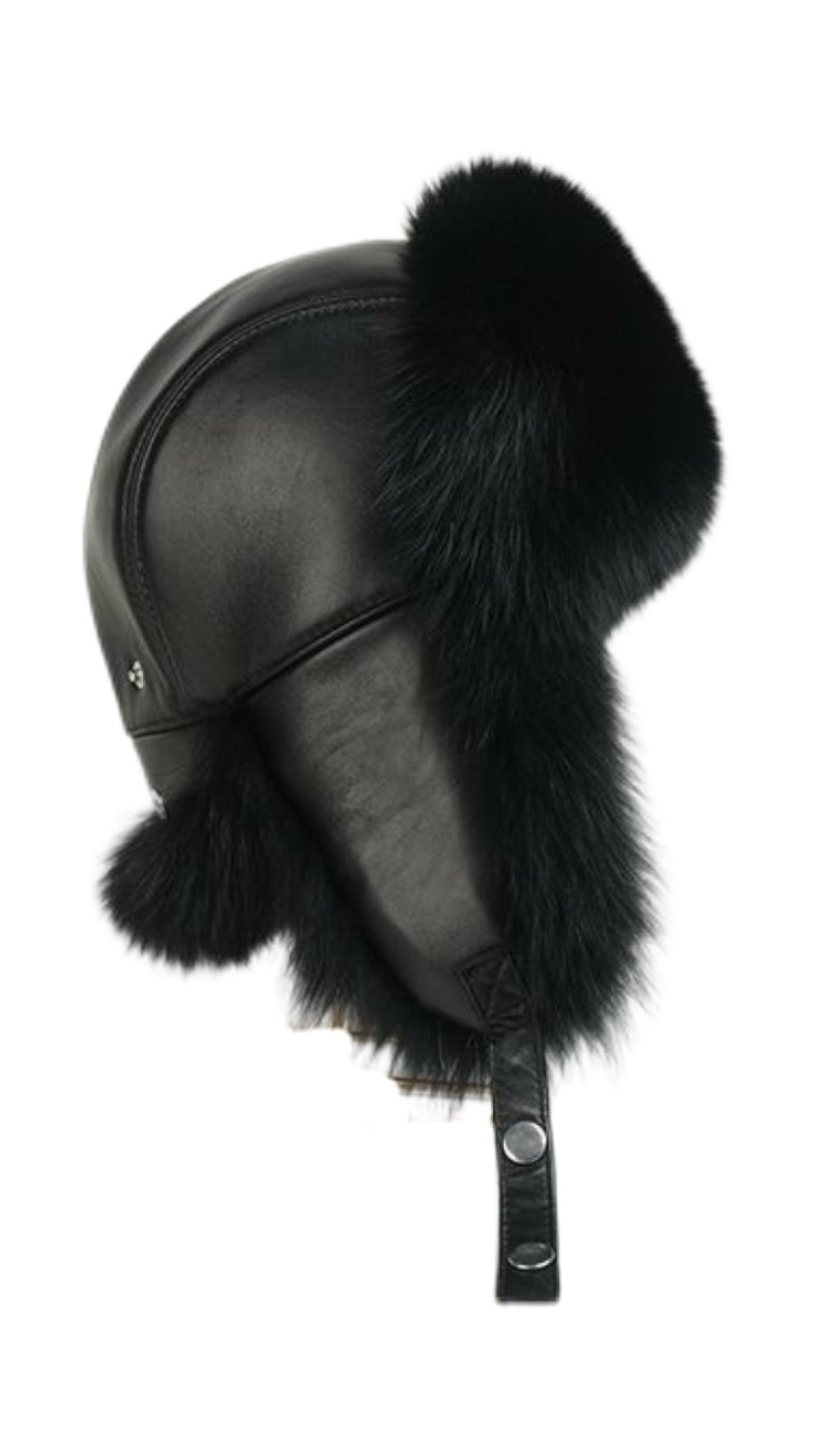 High-Quality Luxury Fox Fur Hat for Men – Warm Ear Protection Winter & Spring Travel Ski Hat