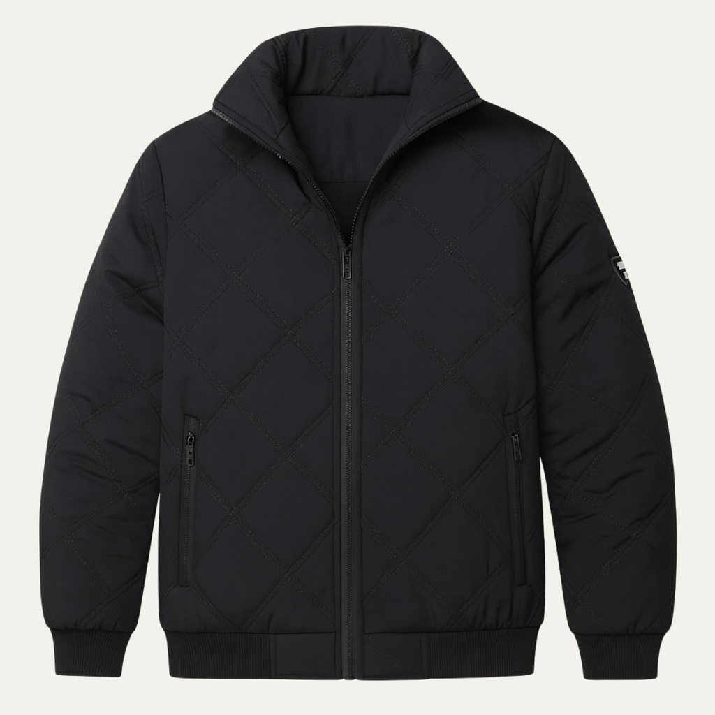 Thick Insulated Quilted Men's Winter Fleece Jacket