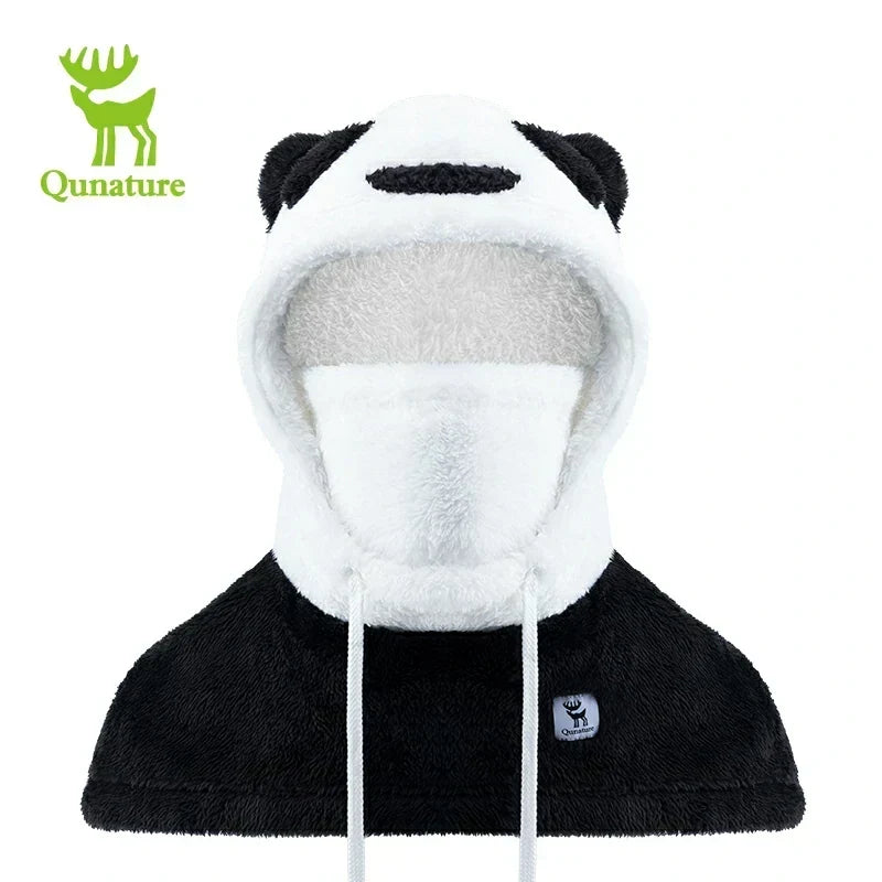 Qunature Panda Head Cover | Adorable Parent-Child Winter Wear