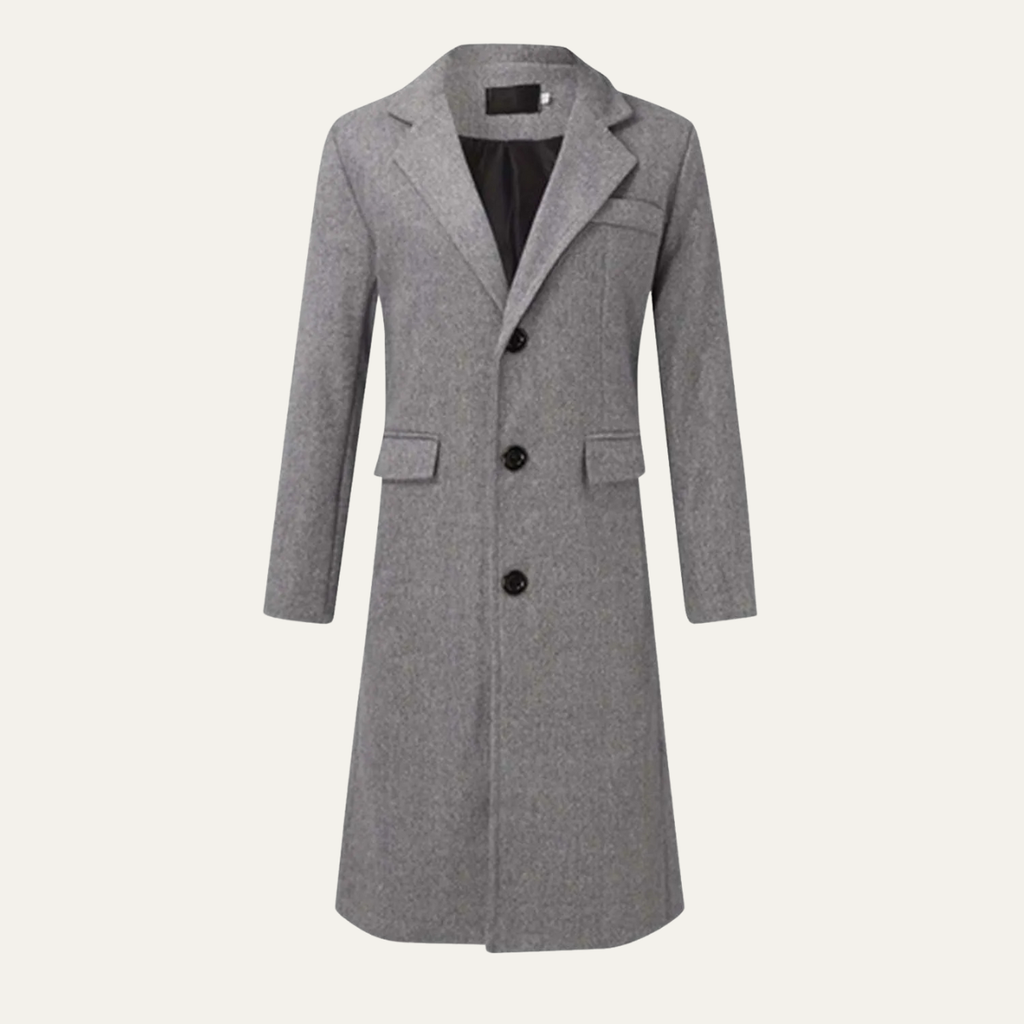 Premium Men's Warm Long Wool Winter Coat