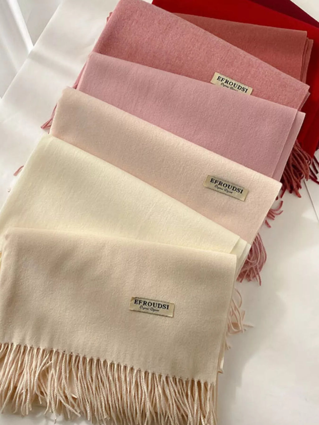 Long Fringe Solid Color Blanket Scarf