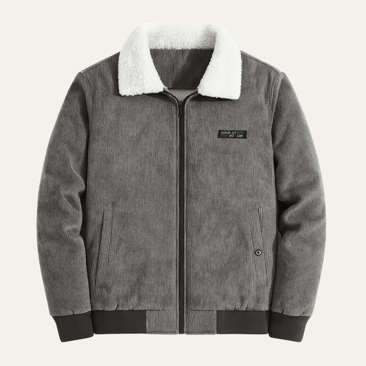 Men's Insulated Corduroy Fleece Jacket for Winter