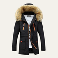 Warm Waterproof Mens Parka Coat with Fleece Lining