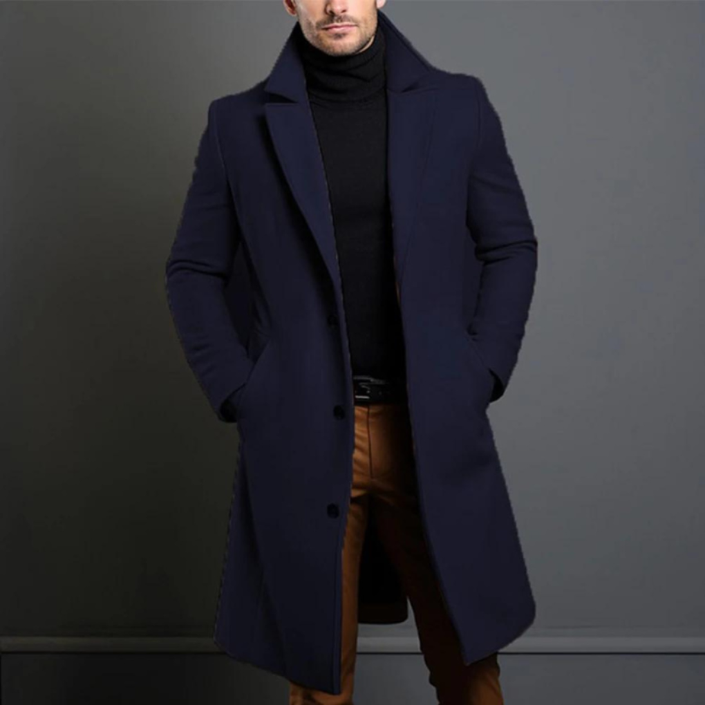 Classic Men's Winter Wool Overcoat