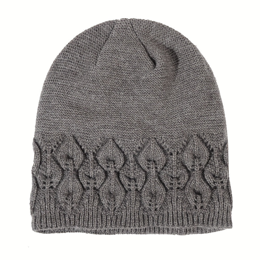 Pandaize Unisex Vintage Knitted Fleece Beanie