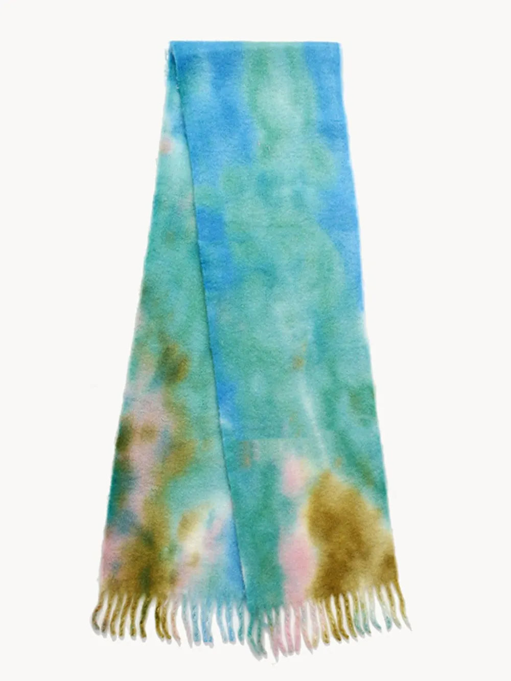 Fringe Tie Dye Polyester Scarf