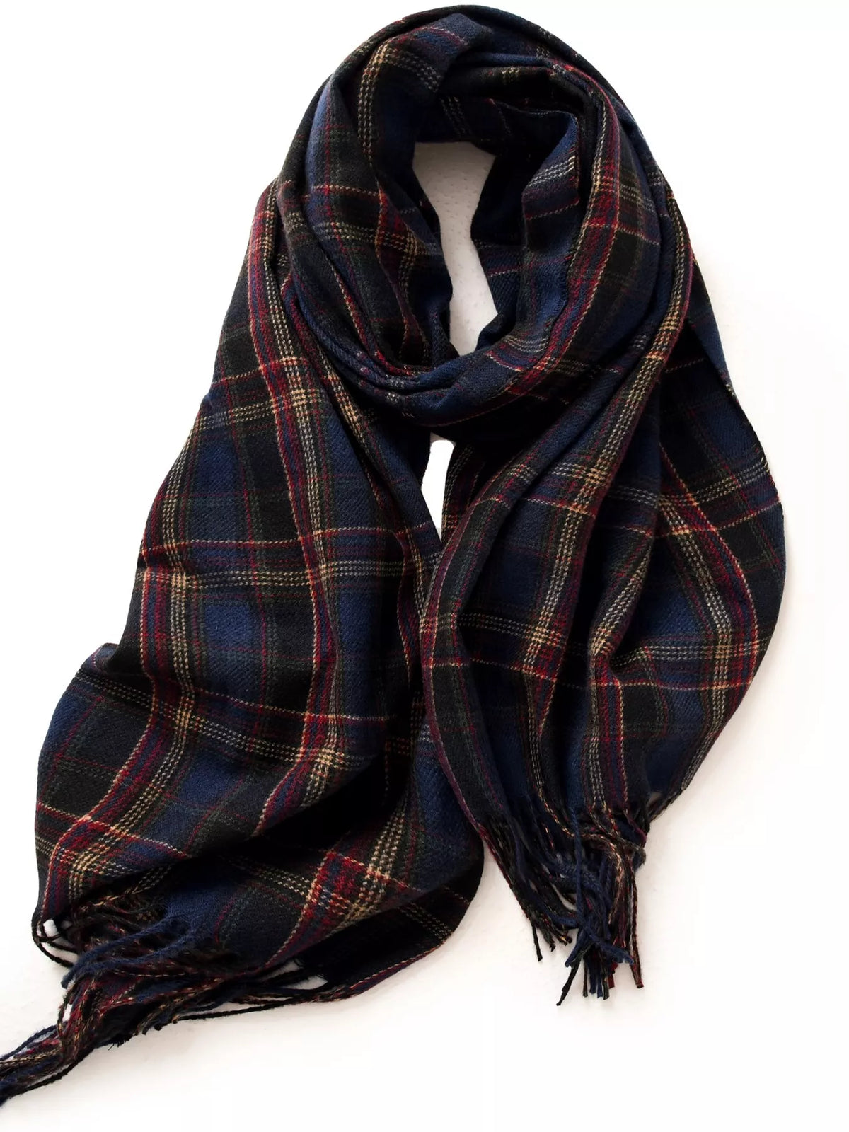 Classic Tartan Plaid Fringe Scarf