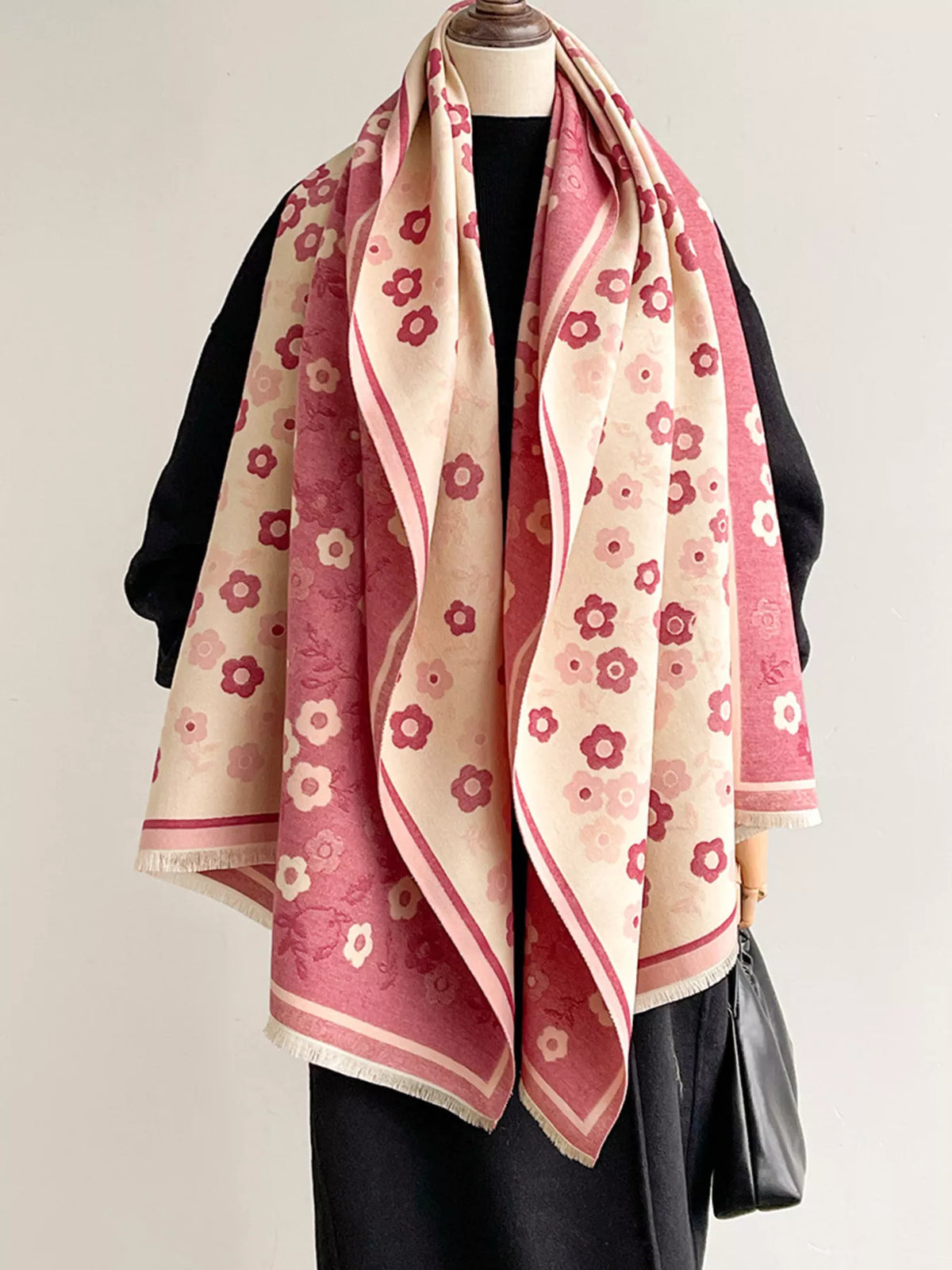 Ditsy Floral Print Warm Winter Scarf