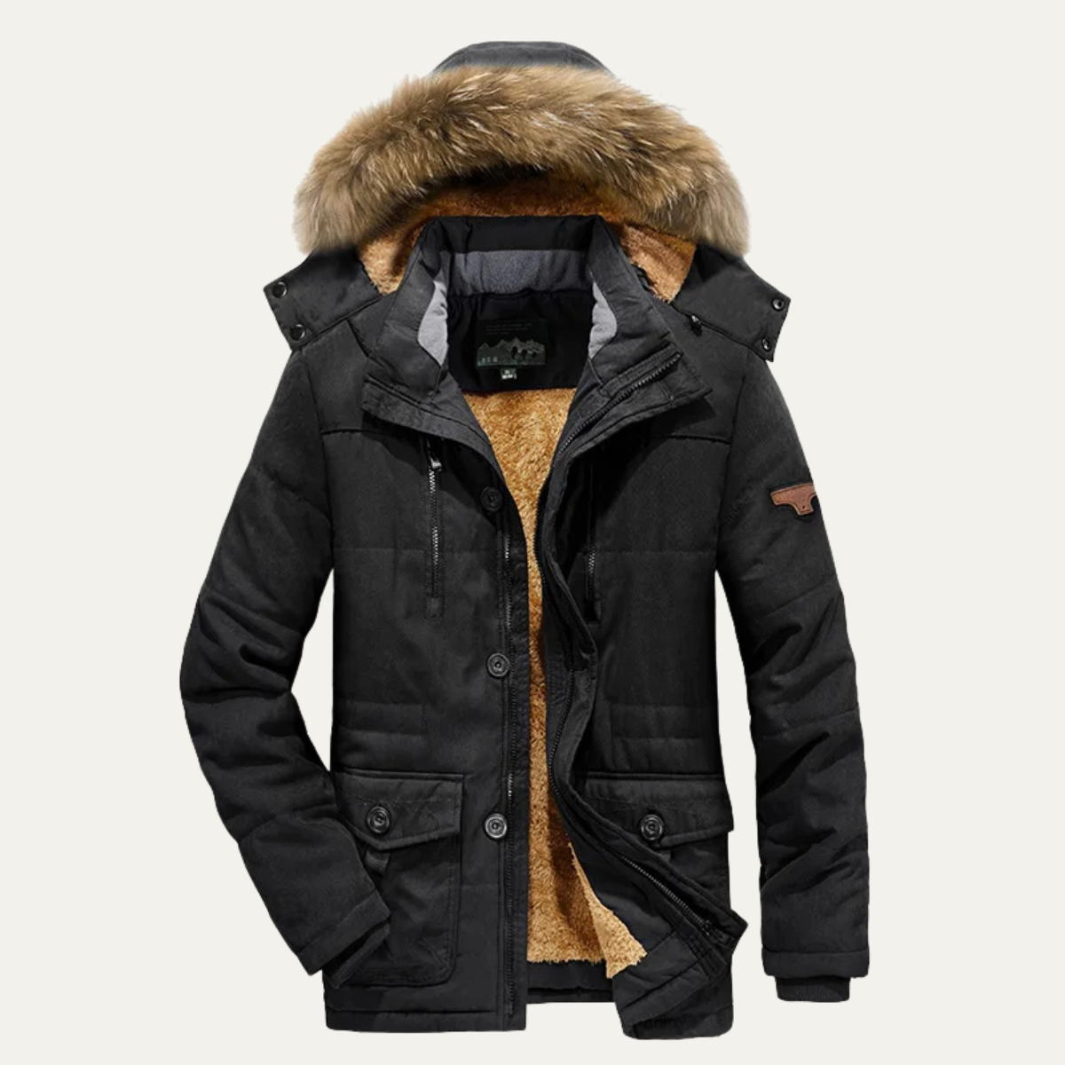 Thermal Men's Insulated Fleece Parka Coat