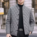 Warm Padded Mens Quilted Winter Coat with Fleece Inside