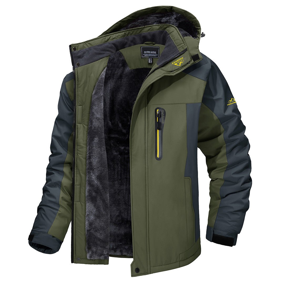 Warm Waterproof Men's Snow Jacket with Extra Pockets