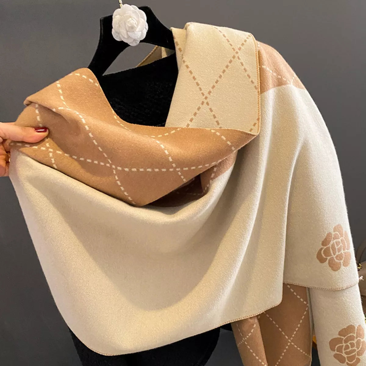 Raw Hem Cotton Scarf
