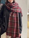 Classic Tartan Plaid Fringe Scarf