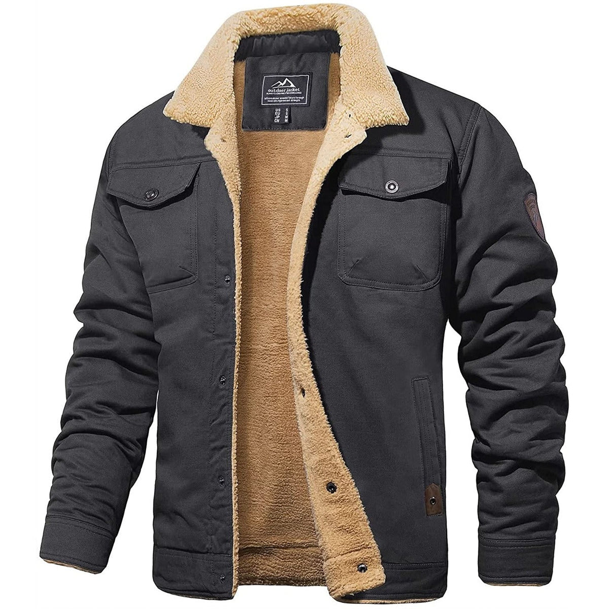 Warm Fleece Lined Men's Coat