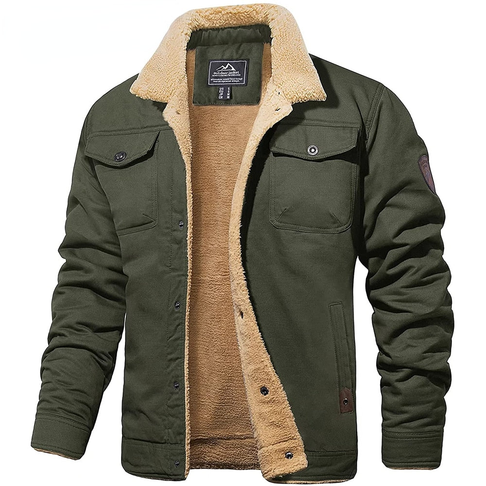 Warm Fleece Lined Men's Coat