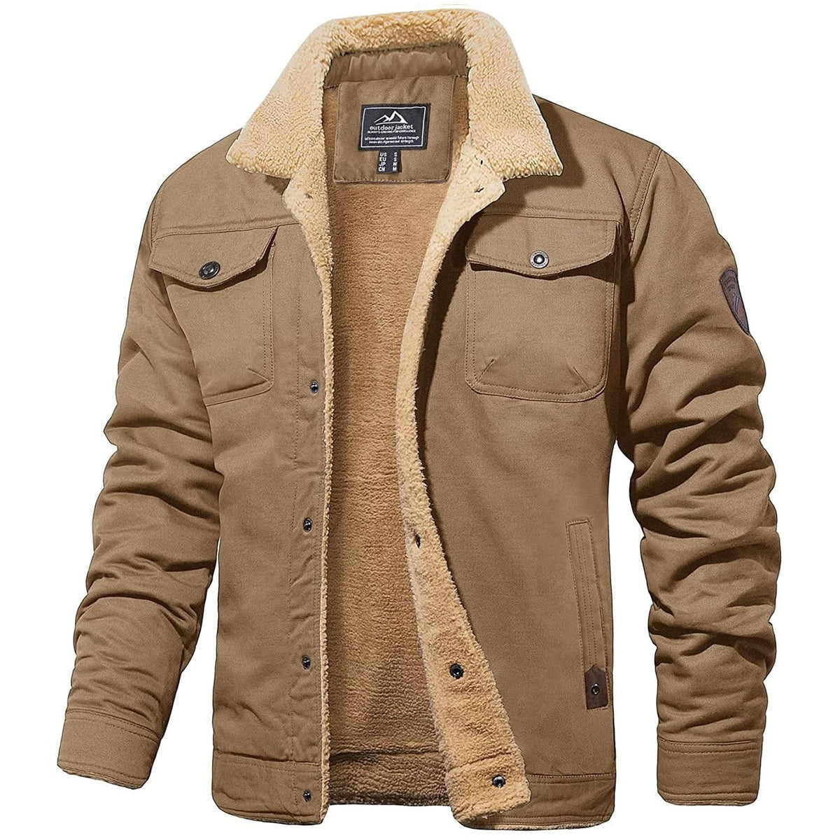 Warm Fleece Lined Men's Coat