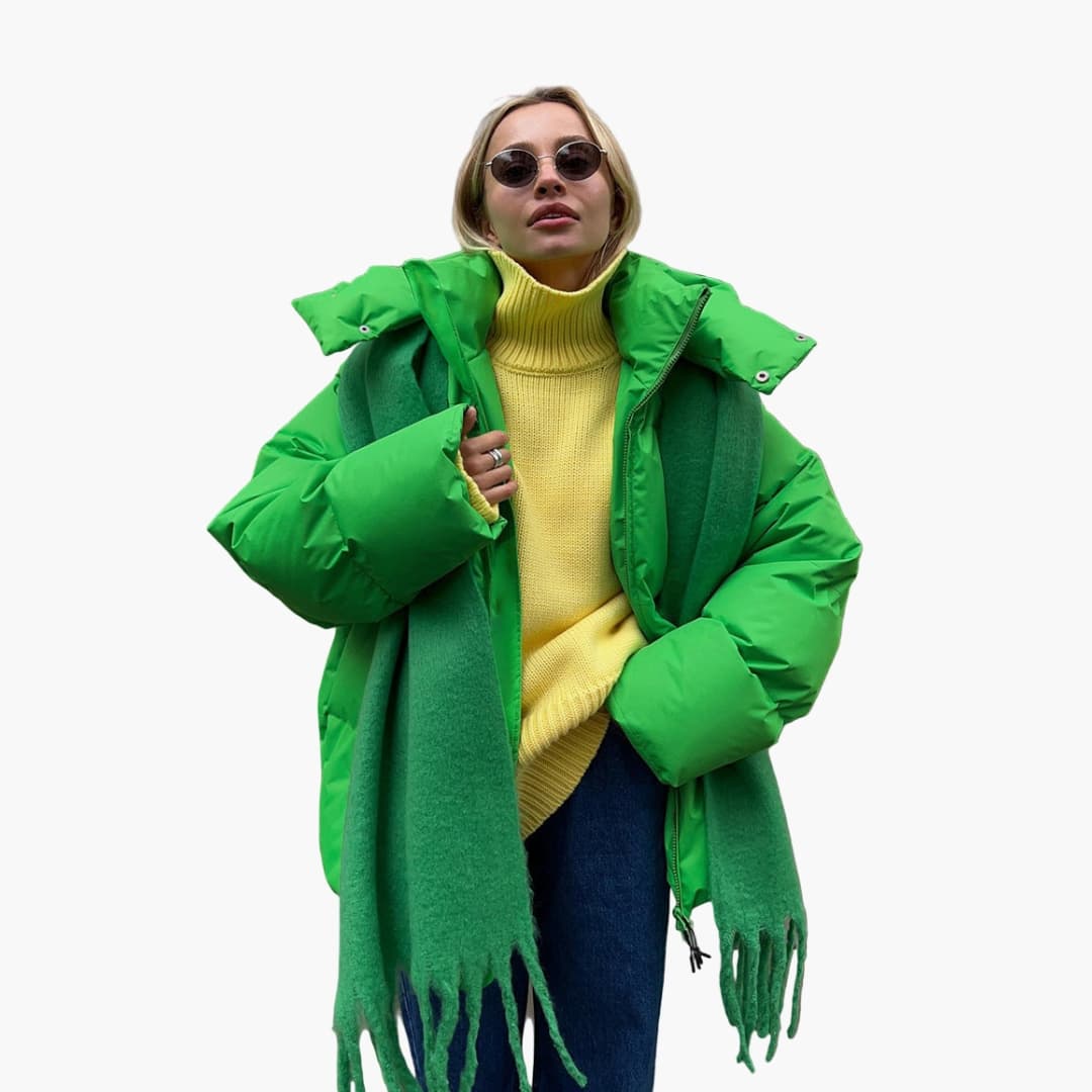 Ladies' Padded Parka with High Neckline