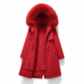 Warm Hooded Fleece Jacket - Silvia