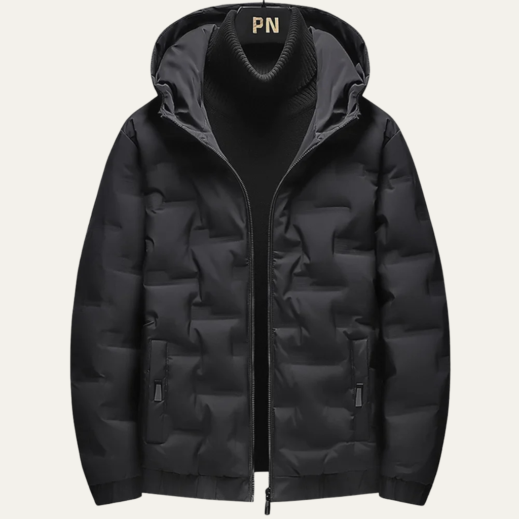 Men's Waterproof Insulated Ski Parka Jacket - Black
