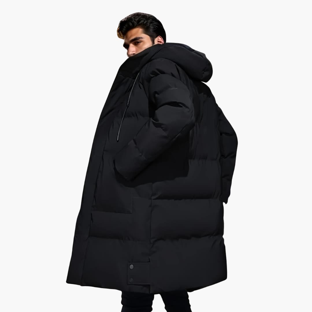 Warm Waterproof Parka for Men with Adjustable Hood