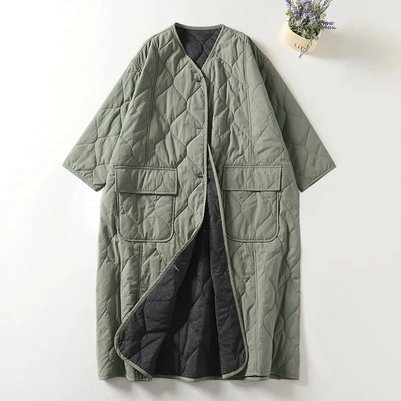 Warm Quilted Winter Coat for Women - Soft Casual Design
