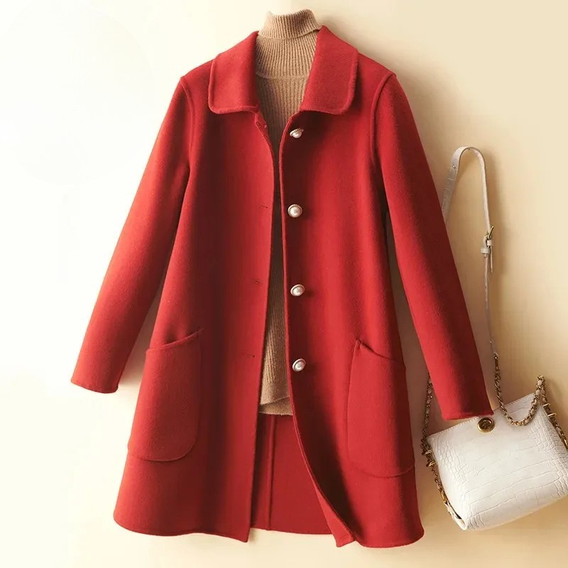 Classic Fit Knee Length Button Coat