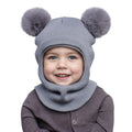 Kids Fleece Lined Earflap Hat & Scarf Set