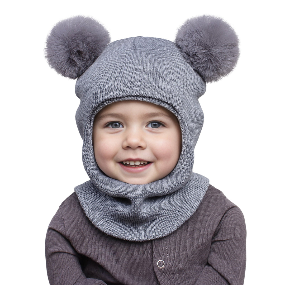 Kids Fleece Lined Earflap Hat & Scarf Set