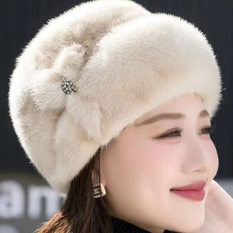Luxury Faux Mink Grandma Hat - Warm & Chic