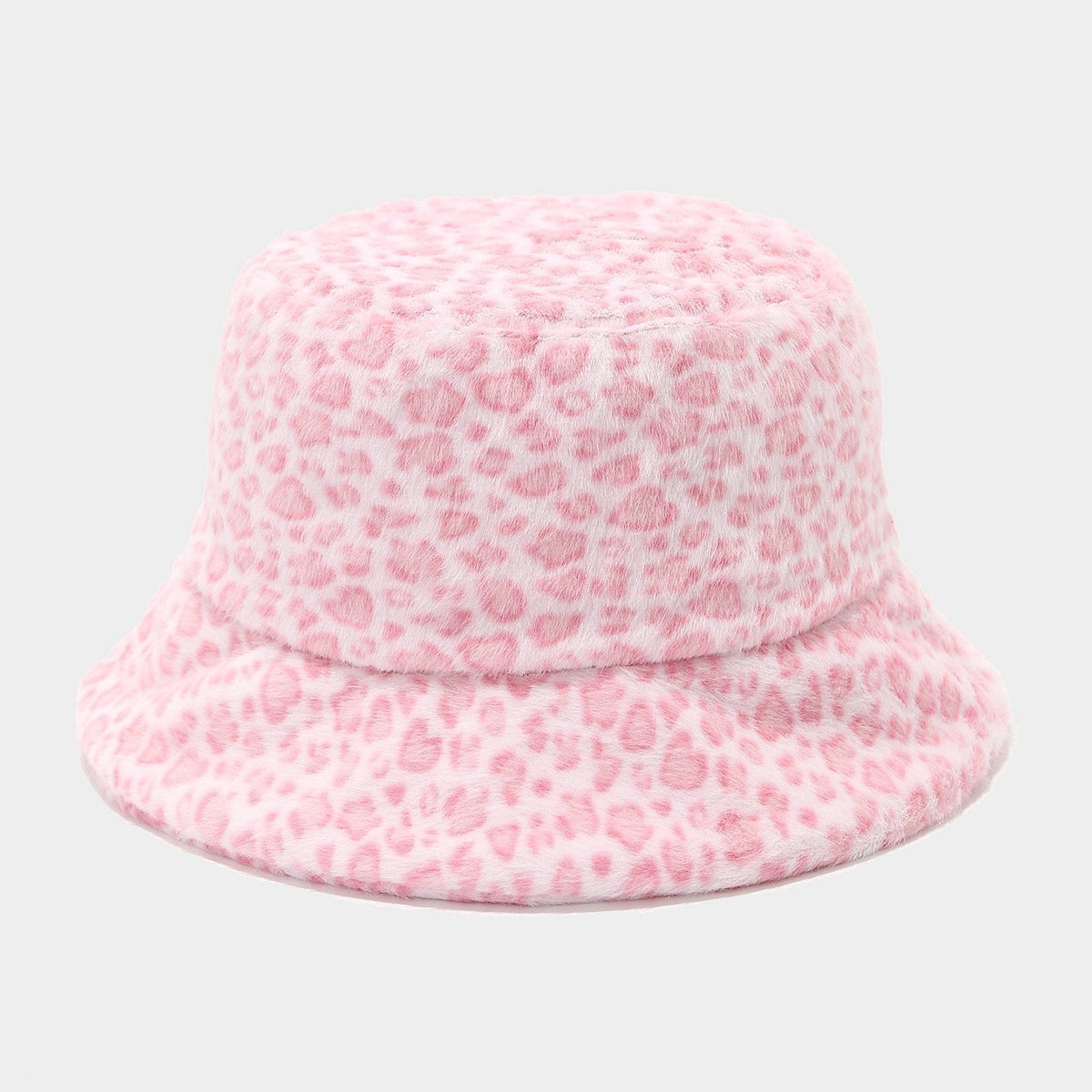 Leopard Plush Fisherman Hat - Cozy Winter Street Style