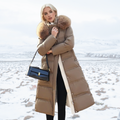 Luxury Warm Parka Coat With Faux Fur Hood