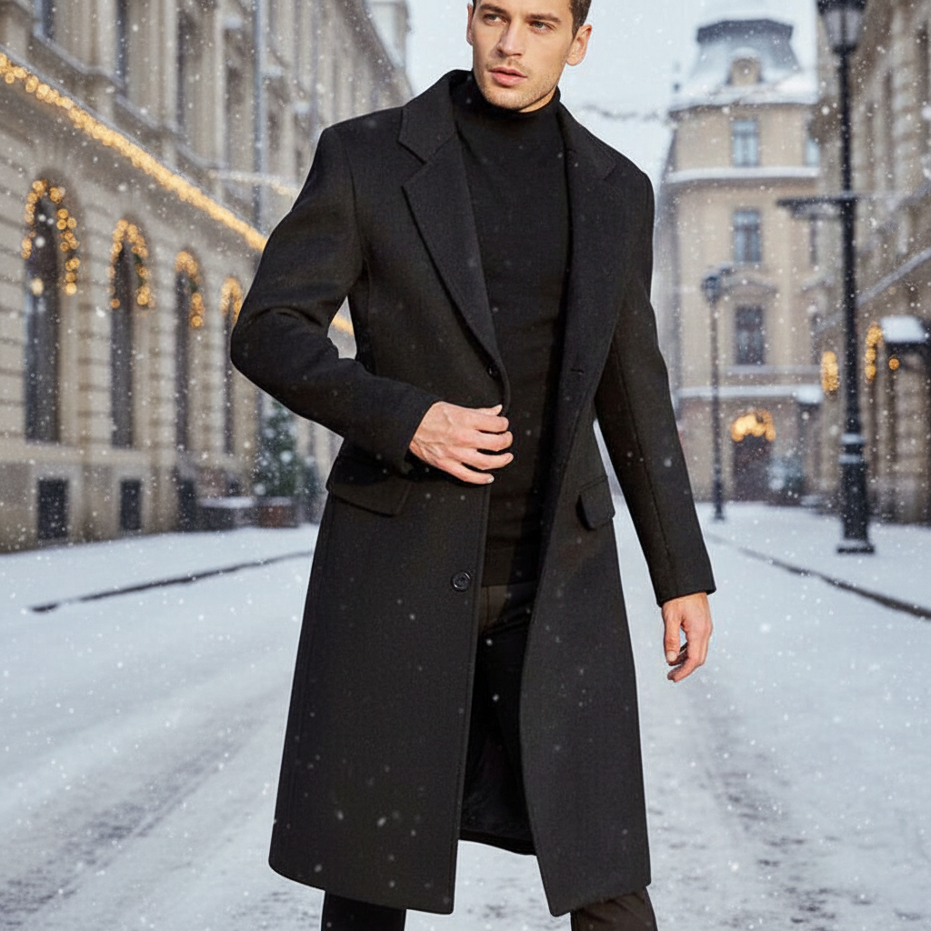 Warm Mens Winter Overcoat