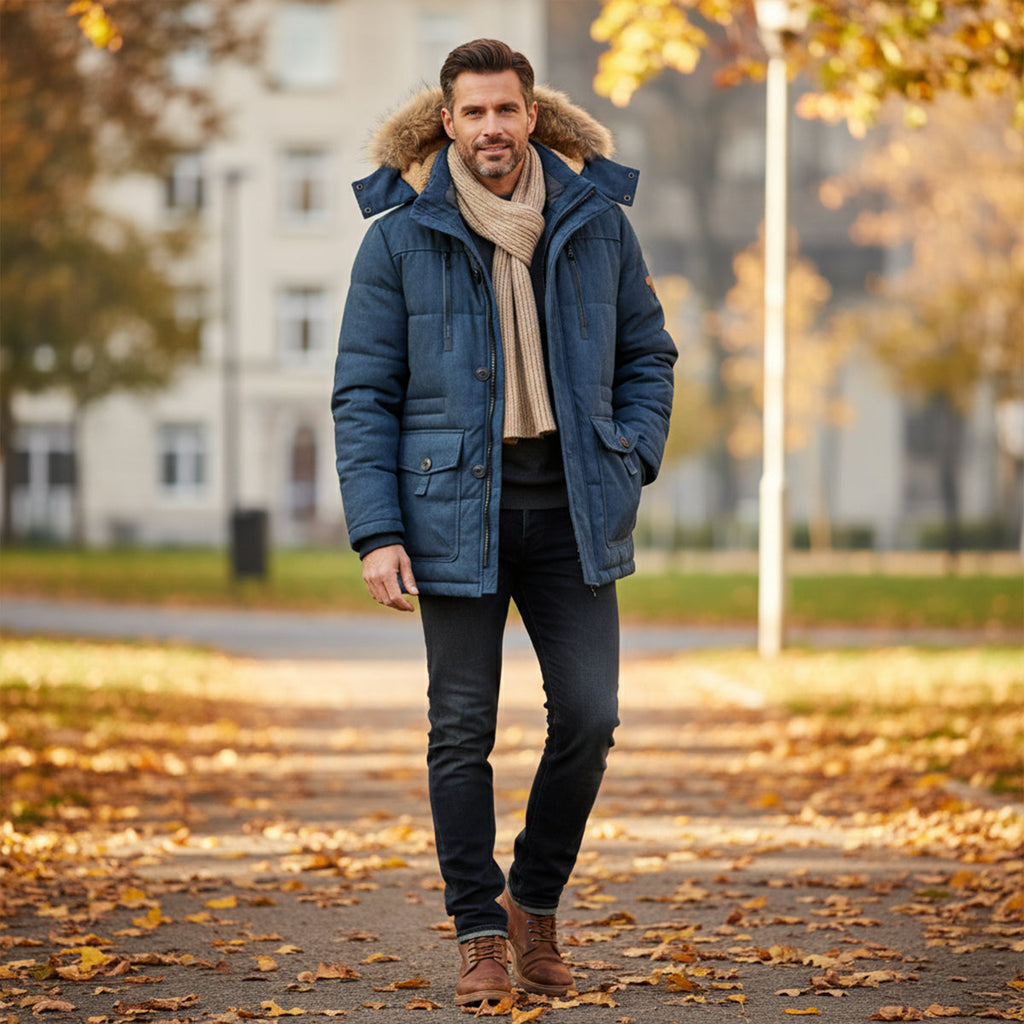 Thermal Men's Insulated Fleece Parka Coat