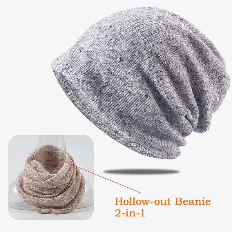 Pandaize Summer Breathable Hollow-out Slouchy Beanie | 2-in-1 Beanie & Neck Warmer