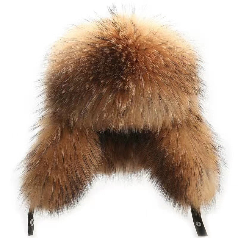 High-Quality Luxury Fox Fur Hat for Men – Warm Ear Protection Winter & Spring Travel Ski Hat