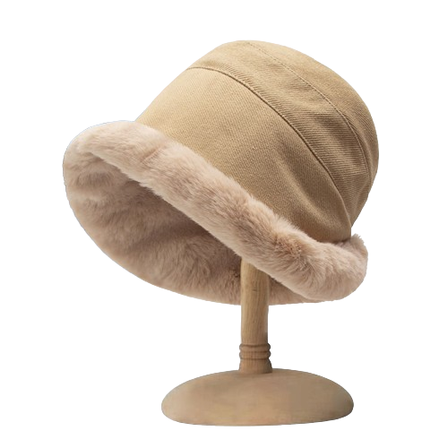 Pandaize All-Season Fleece-Lined Sheepskin Wide Brim Hat – Cozy, Versatile, Stylish