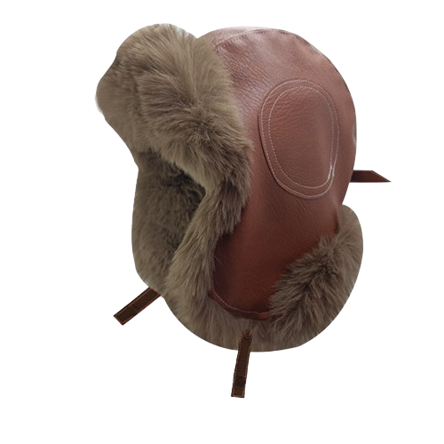 PANDAIZE Faux Leather Winter Hat - Outdoor Windproof and Cold-Resistant, Ideal for Cycling, Ear Protection, Aviator Style