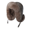 PANDAIZE Faux Leather Winter Hat - Outdoor Windproof and Cold-Resistant, Ideal for Cycling, Ear Protection, Aviator Style