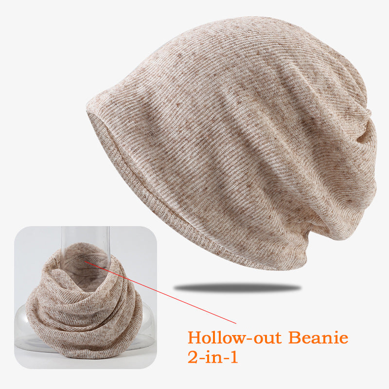 Pandaize Summer Breathable Hollow-out Slouchy Beanie | 2-in-1 Beanie & Neck Warmer