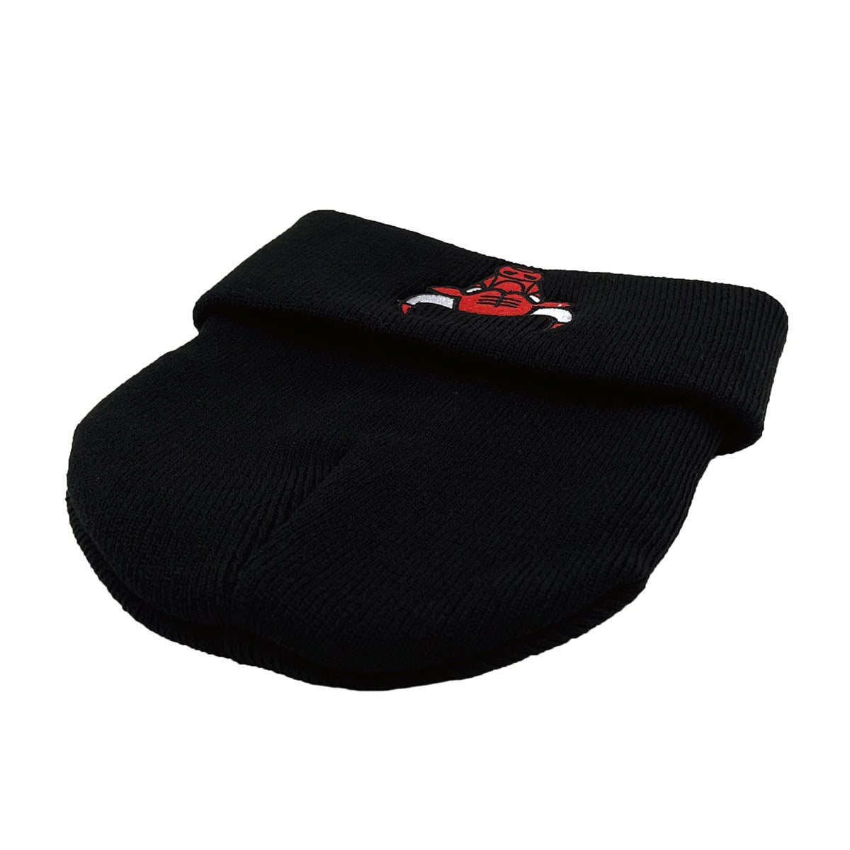 Winter Coldproof Ear Protection Warm Hat Embroidered Bull Knit Hat For Outdoor Cycling Skiing