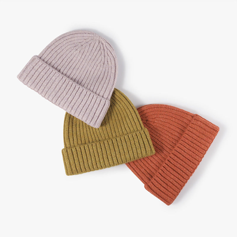 Versatile Unisex Winter Hat: Warm Wool, Brimless, Thick Knit, Perfect for Autumn and Winter
