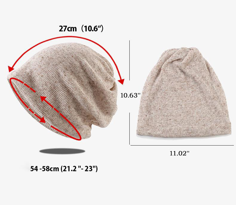 Pandaize Summer Breathable Hollow-out Slouchy Beanie | 2-in-1 Beanie & Neck Warmer