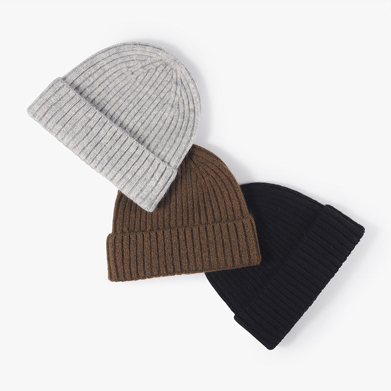 Versatile Unisex Winter Hat: Warm Wool, Brimless, Thick Knit, Perfect for Autumn and Winter