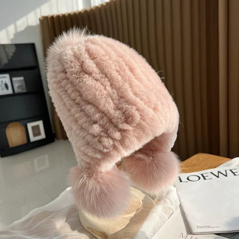 Soft Pompom Winter Beanie Hat